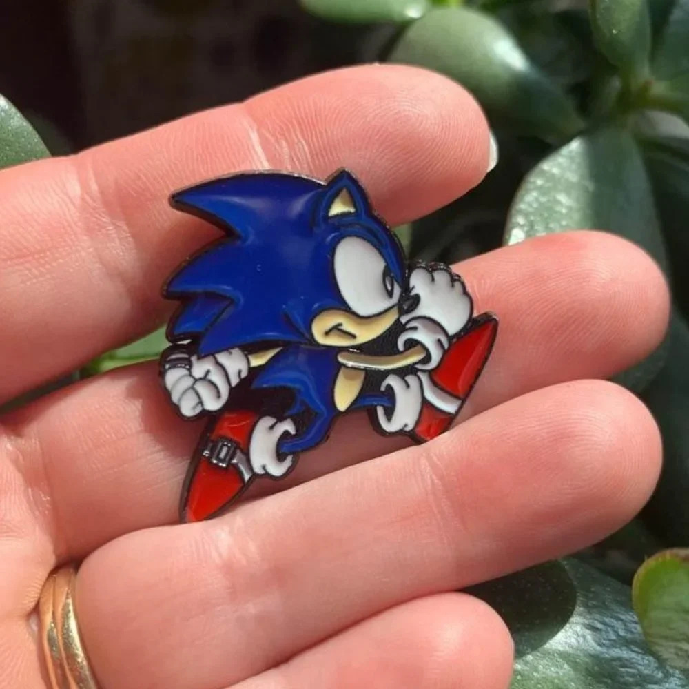 Brand new Sonic the Hedgehog inspired enamel pin